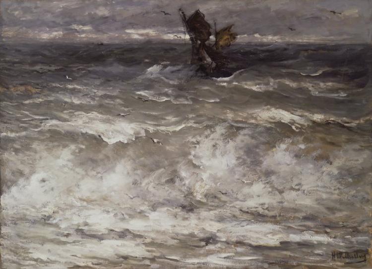 Hendrik Willem Mesdag In Danger France oil painting art